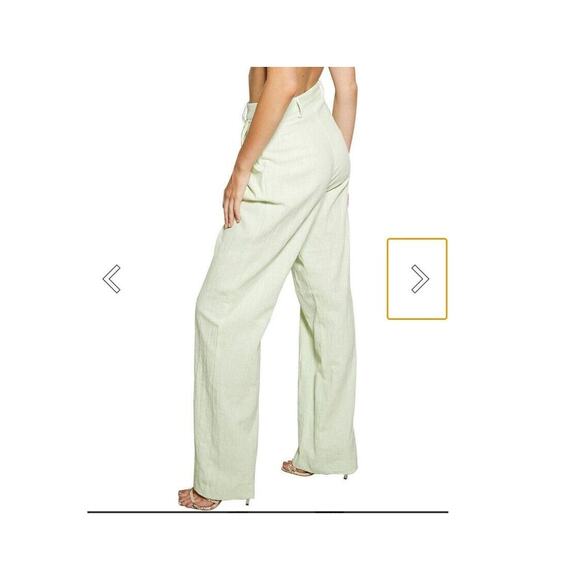 Bed and Bridge Harriet High Rise Pleated Pant Light Green New With Tags $220 - Picture 2 of 15